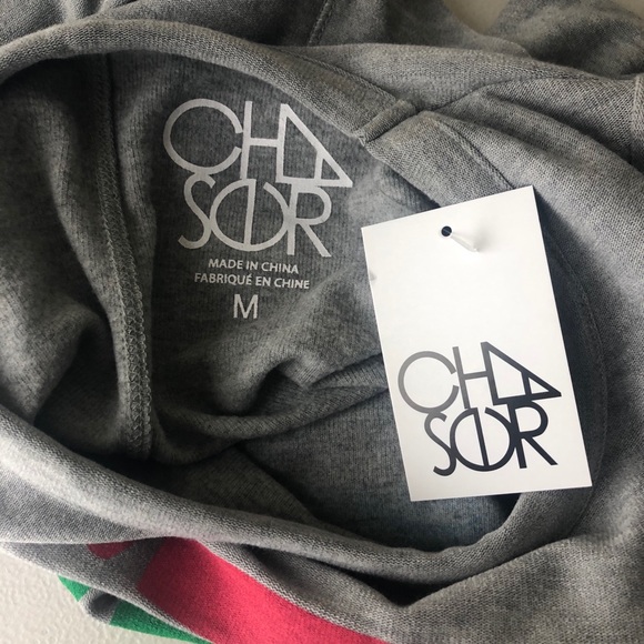 CHASER NEW GREY RAINBOW WEEKEND LONG SLEEVE TOP - Picture 4 of 6